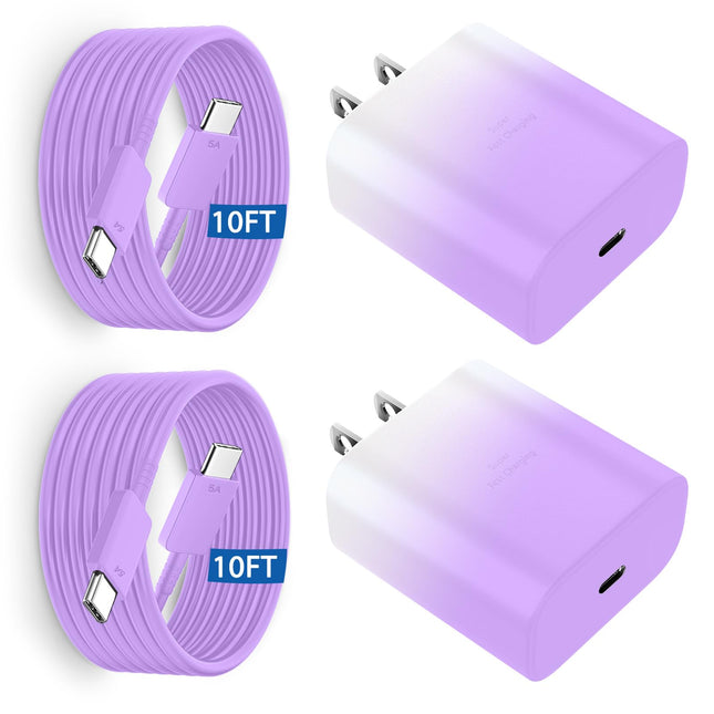 45W Samsung Super Fast Phone Charger, USB C Fast Charger Samsung Charger Fast Charging Cord Samsung Galaxy S25 S24 Ultra