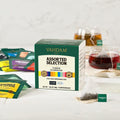 VAHDAM, Assorted Tea Sampler (15 Different Variety in Individually Wrapped Pyramid Tea Bags) Long Leaf Premium Teas I Teas Gift Set I Ideas for