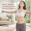 Fit Geno Posture Corrector for Women Invisilite: Invisible Lightweight Back Brace for Neck Shoulder & Upper Back Pain Relief - Improve Posture