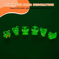 Luminous Frog Car Dashboard Decor, 6PCS Fun Frog Car Dash Decorations Rear View Mirror Ornament Interior Accessories