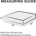 Easy-Going Waterproof Patio Seat Cushion Covers 22X20X4 Inch 2 Pack Replacement Non-Slip Outdoor Cushion Slipcover with Zipper and Adjustable