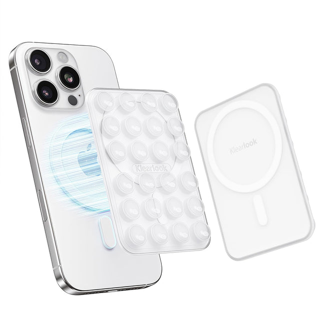 Klearlook Magnetic Suction Phone Mount for Magsafe Case, Removable Sticky Phone Grip Holder for Hands-Free Makeup/Selfie