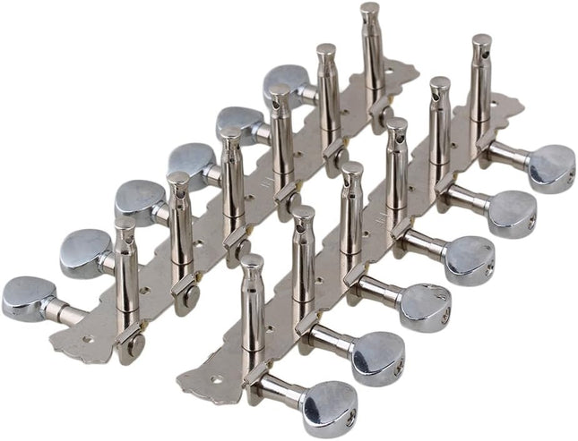 BQLZR Chrome 12 String Acoustic Guitar Machine Heads 6L6R