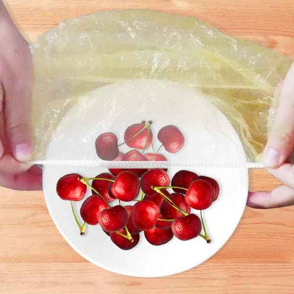 Washable Reusable Food Covers Storage Odd Shaped Plates Bowl Dishes Saran Wrap Color Coded by Size,100 Pieces