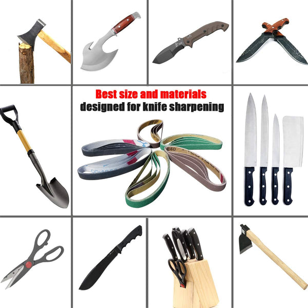 24 Pcs 1/2" X 12" Replacement Belt Kit for Work Sharp Original Knife & Tool Sharpener and Combo Knife Sharpener (WSKTS & WSKTS-KT) -