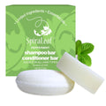 Spiraleaf Shampoo Bar & Conditioner Bar Set, PEPPERMINT Pure Essential Oils, Light Scent, Limited Ingredients, Concentrated Formula, Made USA,