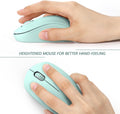 Seenda Wireless Mouse, 2.4G Noiseless Mouse with USB Receiver - Portable Computer Mice for PC, Tablet, Laptop with Windows System - Mint Green