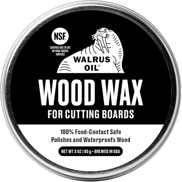 WALRUS OIL - Wood Wax, 3 Oz Can, FDA Food-Safe, Cutting Board Wax and Board Cream