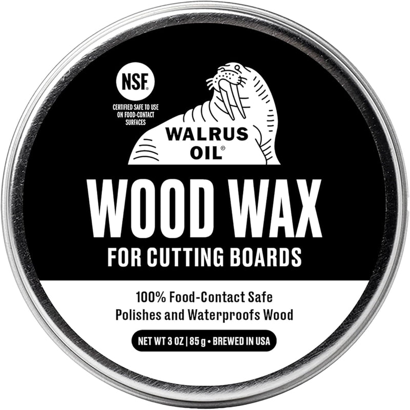 WALRUS OIL - Wood Wax, 3 Oz Can, FDA Food-Safe, Cutting Board Wax and Board Cream