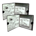 ESSENTIAL Car Auto Insurance Registration BLACK Document Wallet Holders 2 Pack - [BUNDLE, 2Pcs] - Automobile, Motorcycle, Truck, Trailer Vinyl ID