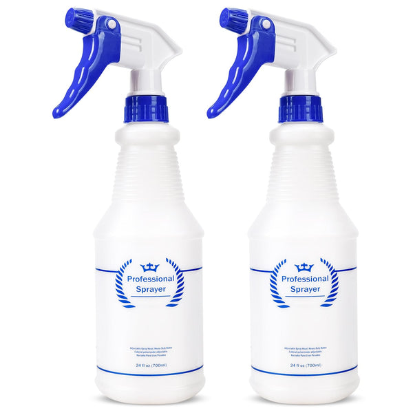 Plastic Spray Bottle, Empty Spray Bottles (2 Pack 24 Oz), All-Purpose Sprayer for Cleaning Solutions, Hair Spray, Bleach, Planting, BBQ, Mist &