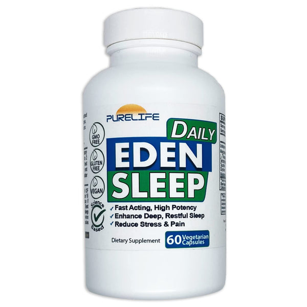 Eden Daily Sleep [New GABA Free Formula] â Fall Asleep Faster, Relax Your Muscles, Promote Deep and Restful Sleep (60 Vegan Capsules)