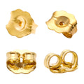 YAKRUNA 14K Gold Filled Earring Backs for Studs 5.8X5.0Mm, 2 Pairs Big Golden Butterfly Earring Backings Replacements for Secure Locking,