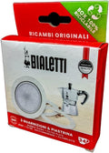Bialetti Spare Parts, Includes 3 Gaskets and 1 Plate, Compatible with Moka Express, Fiammetta, Break, Happy, Dama, Moka Melody, Alpina, Moka Timer