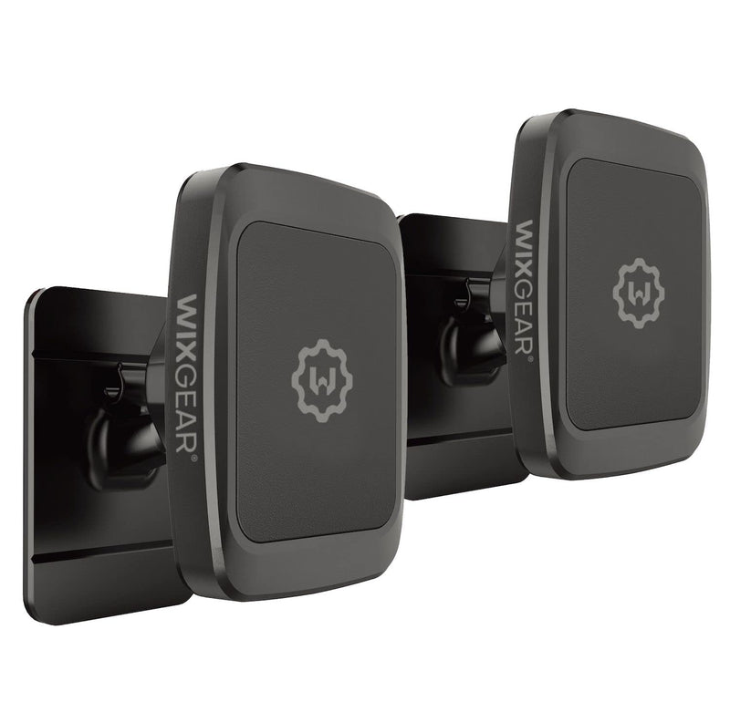 Wixgear (2 Pack Universal Stick on Dashboard Magnetic Phone Car Mount, for Cell Phones and Mini Tablets with Fast Swift-Snap Technology, (Newer