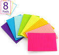 Eastern Wolf 8 Pads Lined Sticky Notes 4X6 Sticky Notes with Lines Self-Stick Note Pads 8 Bright Multi Colors, 35 Sheet/Pad