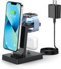 Charging Station for Multiple Devices - ADADPU 3 in 1 Charger Stand for Apple Watch Series 8/7/6/5/4/3/2/SE Phone Charging Dock for Airpods Iphone