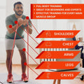 Heavy Duty Resistance Bands - Range of 15-210Lbs, Ideal for Strength Training, Assisted Pull-Ups, Squats, Full Range Motion Exercises, Portable &