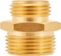Brass Garden Hose Adapter, 3/4â GHT Male X 1â NPT Male Connector,Ght to NPT Adapter Brass Fitting,Brass Garden Hose to Pipe Fittings Connect