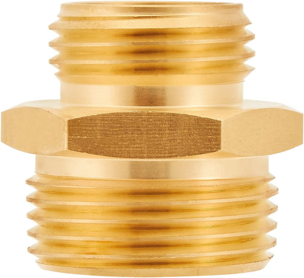 Brass Garden Hose Adapter, 3/4â GHT Male X 1â NPT Male Connector,Ght to NPT Adapter Brass Fitting,Brass Garden Hose to Pipe Fittings Connect