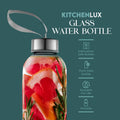 32 Oz Glass Water Bottle Set of 4 - Reusable, Eco-Friendly, Airtight, Leak Proof Bottles for Travel