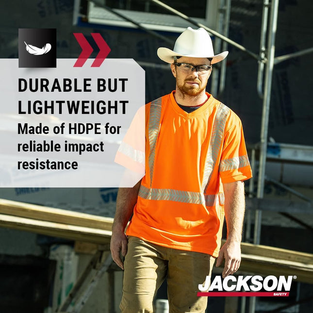 Jackson Safety Cowboy Hard Hat - Western Outlaw Style Construction Helmet with Full Brim Shade - ANSI Z89.1 & OSHA Compl