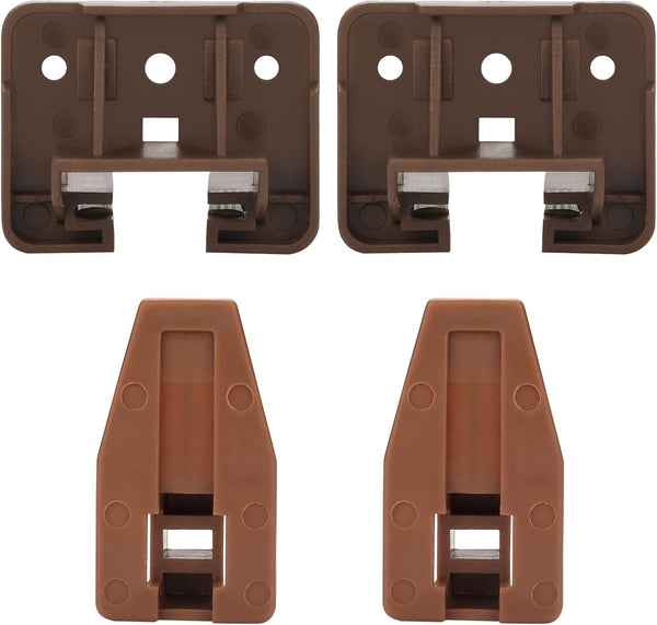 LONTAN DGSL01 Plastic Drawer Slides and Guides 2 Pack Drawer Replacement Part for Center Mount Cabinet Rails Plastic Guides for Dresser