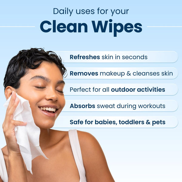 Clean Skin Club XL Premium Face Wipes, 40% Larger than Normal Wipes, Extra Moist Makeup Removing Towelettes, 30 Count, Facial Cleansing Cloth,