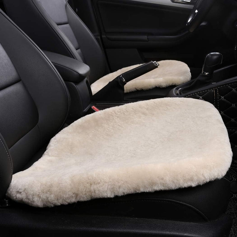 Genuine Sheepskin Car Seat Cushion Natural Fur Wool Seat Cover for Cars Trucks SUV Soft Comfort Office Chair Protector Pad Car Accessories