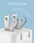 Anker USB C Charger with Foldable Plug, 20W USB C Charger Block for Iphone 16 / 15 and More Series, Galaxy, Pixel, Ipad (Cable Not Included, 2 Pack)