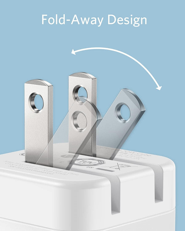 Anker USB C Charger with Foldable Plug, 20W USB C Charger Block for Iphone 16 / 15 and More Series, Galaxy, Pixel, Ipad (Cable Not Included, 2 Pack)