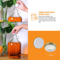 FastRack Glass Water Bottle Includes 38 mm Metal Screw Cap, 1 gallon Capacity, Clear (MN-TF9E-S1RA) 1pack 1 Gallon Growler
