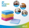 HOMEXCEL 12 Pack Scrub & Wipe Cloths, Dual-Sided Sponges for Kitchen, All-Purpose Cloth for Dishes, Pots, Pans, Non-Stick Cookware, Countertops