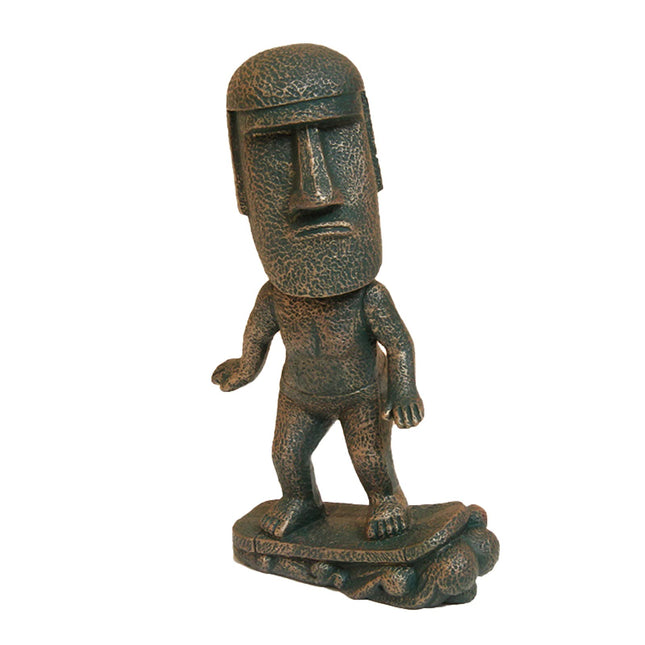 Moai Statue Decor - 6 Inch Easter Island Oranment Resin Stone Decoration for Room Accessories Antique Sculpture for Offi