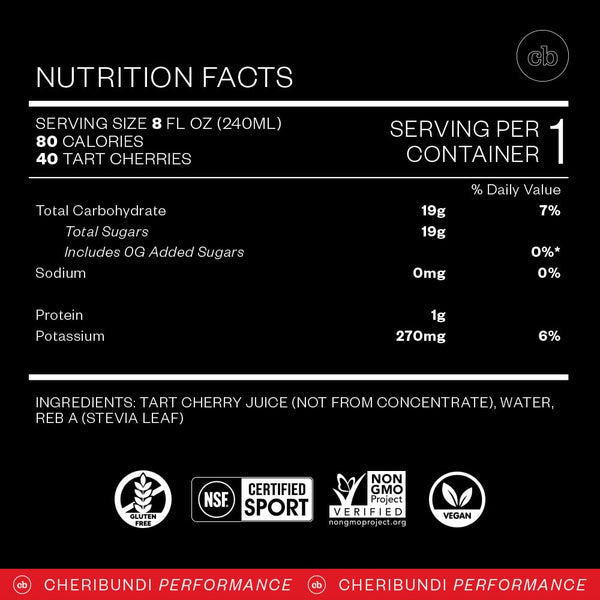 Cheribundi Tart Cherry Juice Sleep | Tart Cherry Juice with L-Theanine & Valerian Root | Athletes Recovery Drink | Promotes Restorative Sleep,