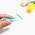 4Pcs Blue Contact Applicator,Contact Lens Remover Tool,Inserter/Remover+Tweezer with Soft Tip,For Contact Lens Cases Health and Household Contact