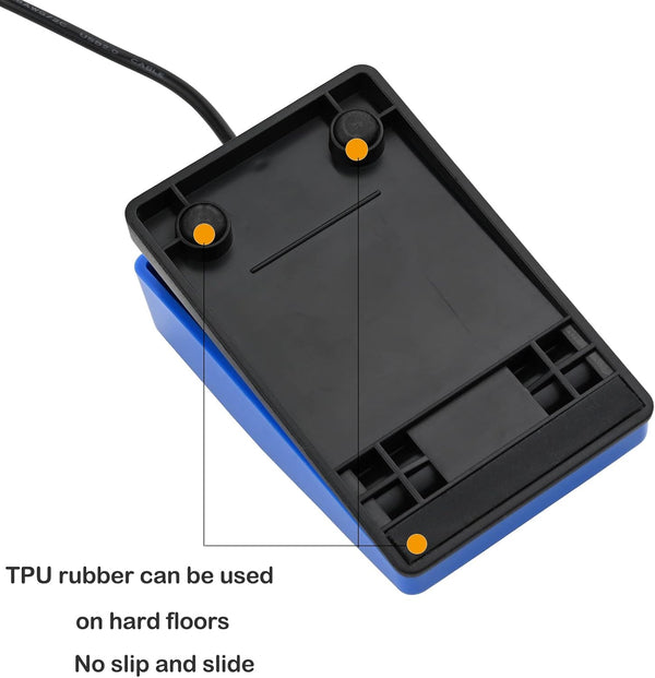 iKKEGOL Upgraded 2023 Digital Optical USB Foot Pedal, USB Single Foot Switch Game Control, One Key Programmable Footswitch Mouse Keyboard for
