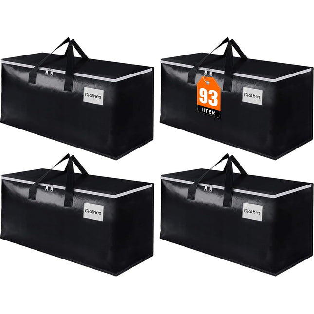 Extra Large Moving Boxes-Moving Bags with Zipper, Carrying Handles and Tag Pocket-Moving Supplies for Space Saving-Totes