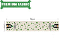GPGHE St Patricks Day Table Runner Basset Hound Dog Shamrock Table Runners Seasonal Holiday Party Kitchen Dining Table Decorations Indoor Outdoor