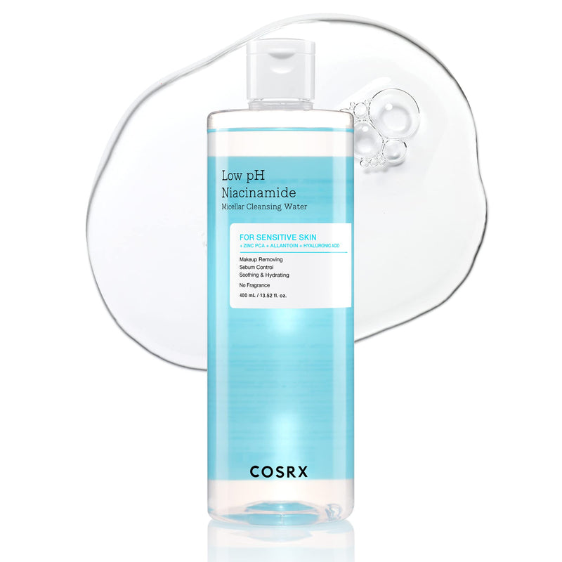 COSRX Low pH Niacinamide Micellar Cleansing Water Daily Mild Facial Cleansing Wash for Sensitive Skin, Sebum control, Korean Skin Care