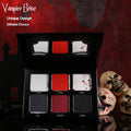 Afflano Red Black Eyeshadow Goth Makeup Palette, Vampire Blood Red Halloween Makeup Palette, Burgundy Dark Smokey Eye Shadow Palette Pigmented,