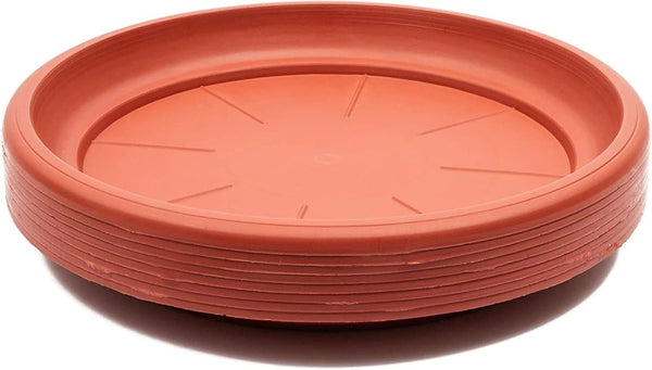 Juvale 8-Pack round Plastic Plant Saucer Drip Trays, Terracotta Flower Pot Saucers, Dish for Indoors, Outdoors, Garden, Potted Plants, Patio,