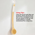 Body Brush Back Scrubber,18.7 Inch Long Handle Detachable Body Brush with Dual Brushing Heads for Dry Brushing Shower, Bamboo Medium Firm Bristle