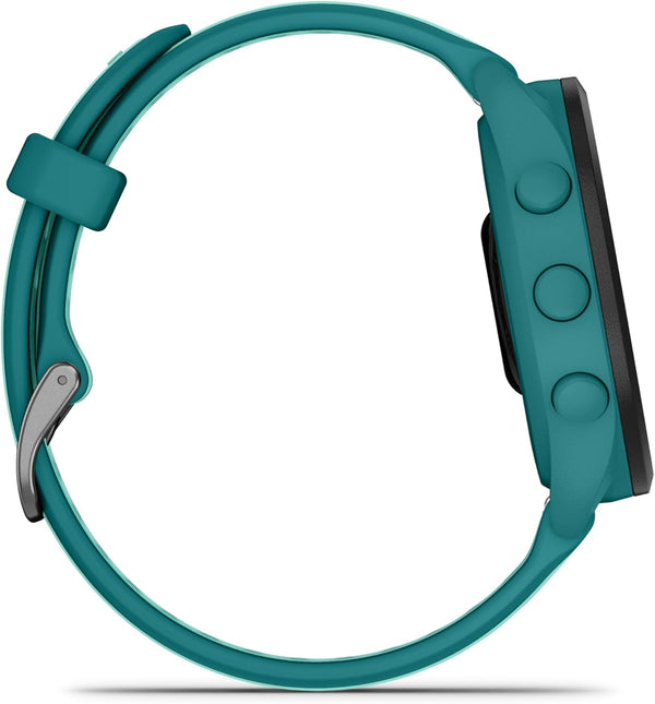 Garmin Forerunner 165 Music GPS Running Smartwatch, Fitness Tracker Smart Watch for Women and Men Bundle with Accessories - Turquoise/Aqua