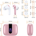 TAGRY Bluetooth Headphones True Wireless Earbuds 60H Playback LED Power Display Earphones with Wireless Charging Case IPX5 Waterproof in-Ear Ear