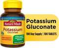 Nature Made Potassium Gluconate 550Mg, 100 Tablets (Pack of 5)
