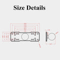 BRCOVAN 1.5'' Ball Fish Finder Mount, Aluminum Alloy Universal Marine Electronic Plate for RAM Mounts C Size 1.5 Inch Ball Double Socket Arm, Fit