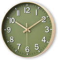 HZDHCLH Wall Clocks Battery Operated,12 inch Silent Non Ticking Modern Wall Clock for Living Room Bedroom Kitchen Office Classroom Decor (Olive