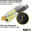 Klein Tools 32614 Multi-Bit Precision Screwdriver Set, 4-In-1 Electronics Pocket Screwdriver, Professional Phillips and Slotted Bits, EDC