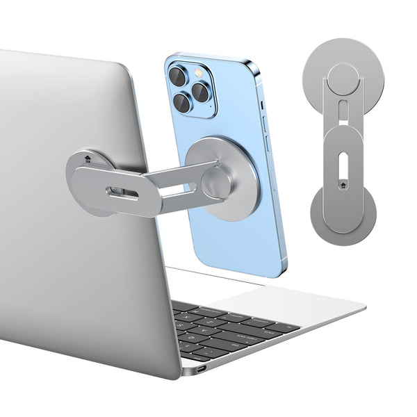 Magnetic Phone Holder for Laptop for Magsafe for Iphone 16/15/14/13/12 & All Phones, 180Â°Adjustable Phone Side Mount for Computer Monitor for